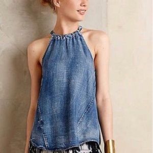 Cloth and Stone Denim Halter Top